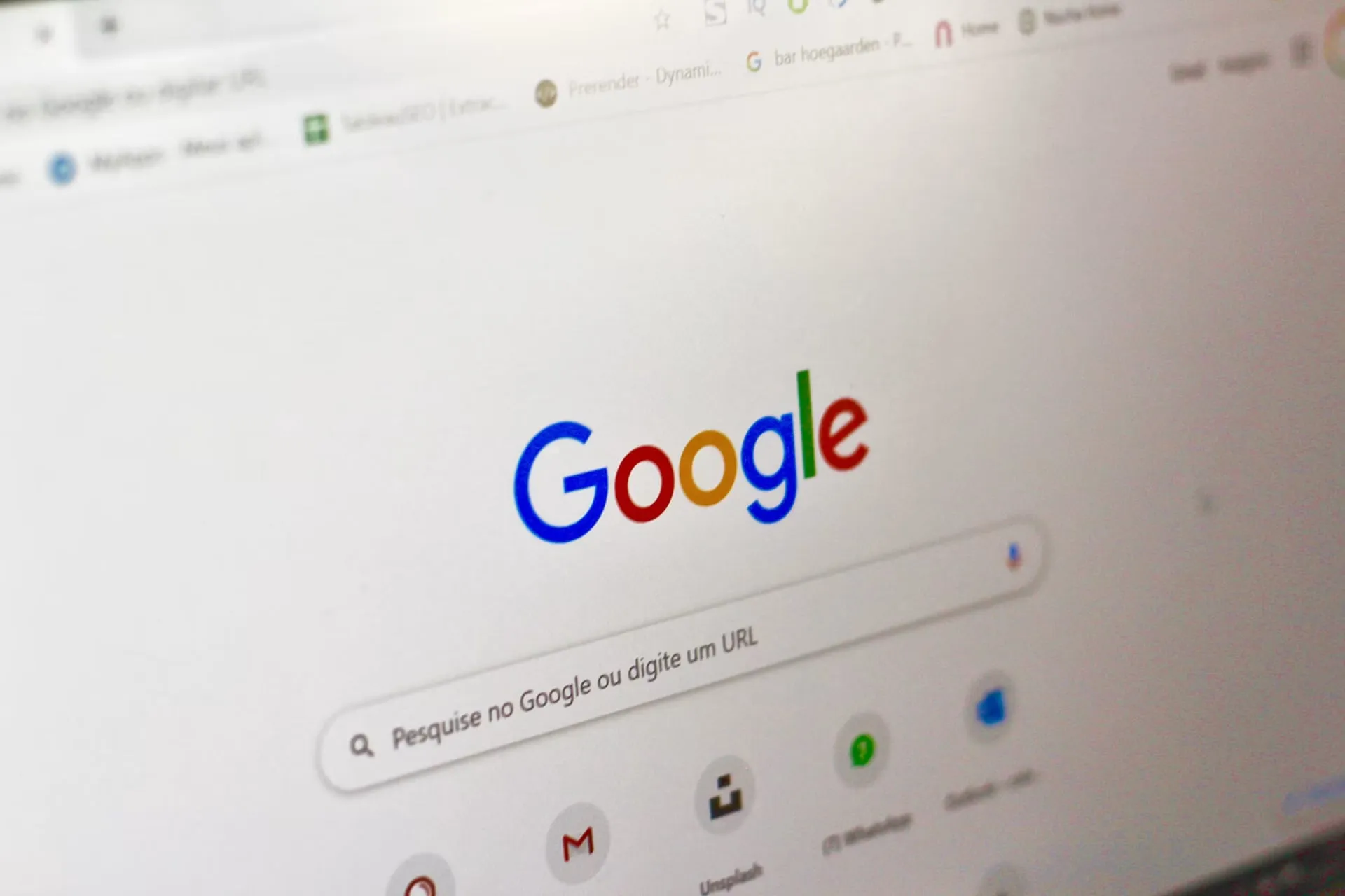 The Google search field is visible on a computer screen, illustrating search intent.